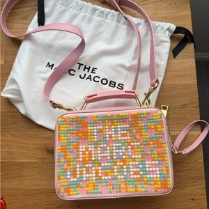 Marc Jacobs Pink Multicolor Beaded Crossbody Bag
